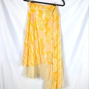 Yellow Convertible Wrap Skirt Dress OSFM
